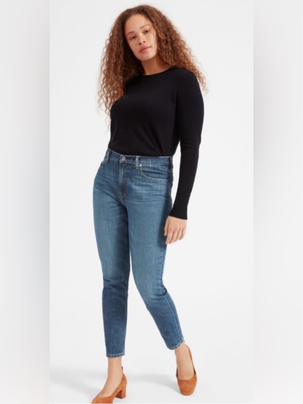 Everlane High Rise Skinny Ankle Jeans | Medium Wash